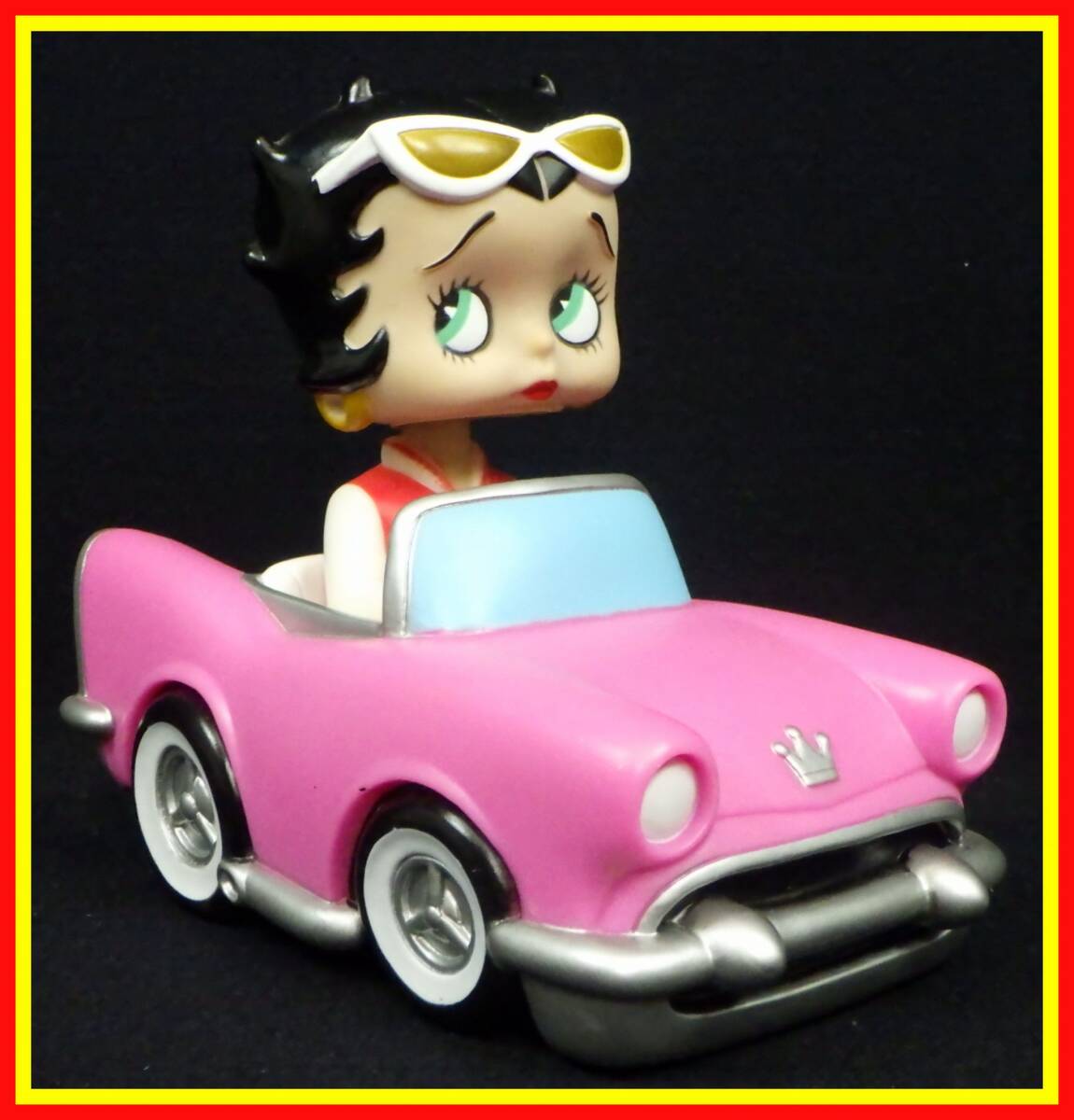 李9586 中古 BETTY BOOP ベティ ブープ フィギュア FUNKO ボビングヘッド 首振り オープンカー マセラティ風の画像1