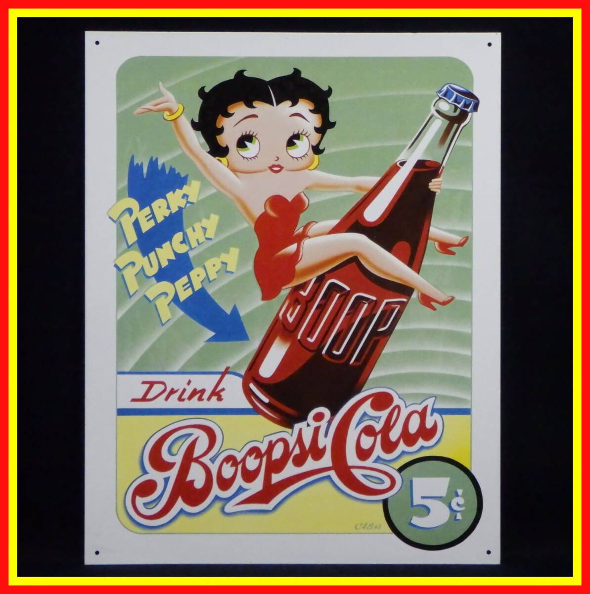 .9627 перевод иметь б/у металлический табличка BETTY BOOPbetib-pBoopsi Cola 5c Cola 