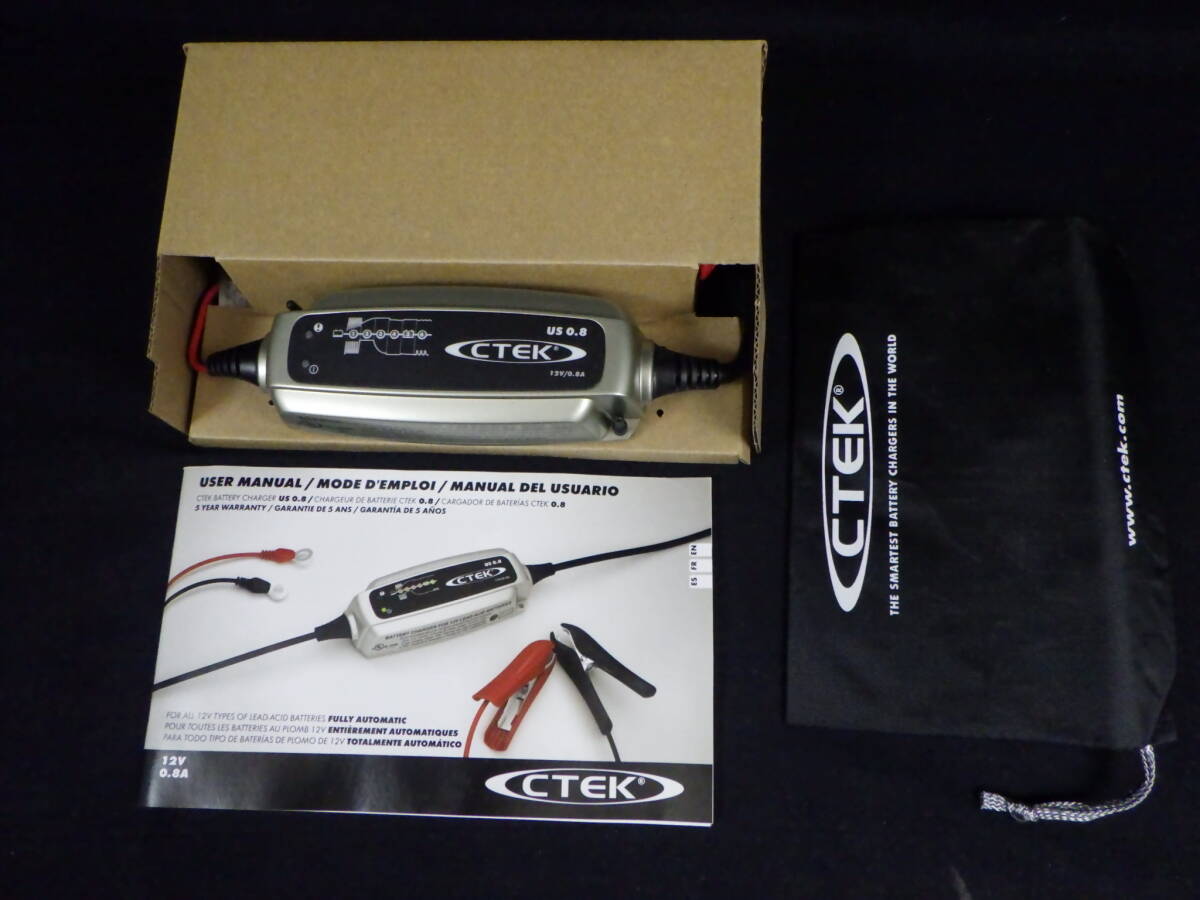 李9553 訳有 未使用 保管品 CTEK シーテック US0.8 バッテリーチャージャー 充電器の画像3