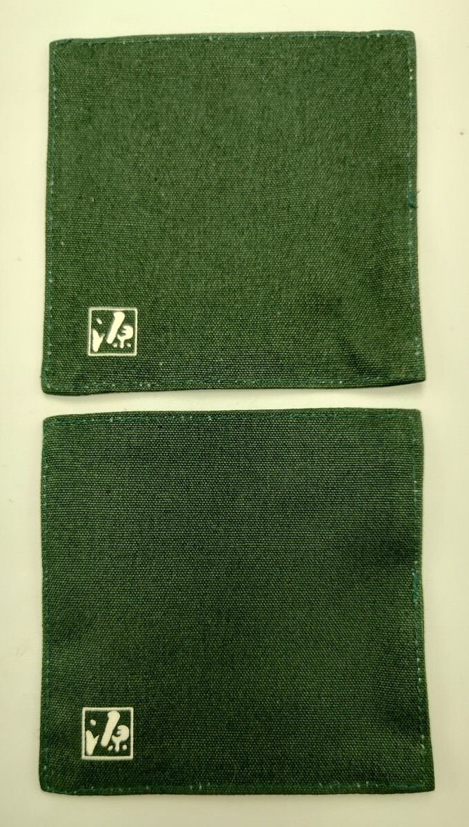ON9】布製コースター　6枚セット　かぶと唐草　緑_画像5