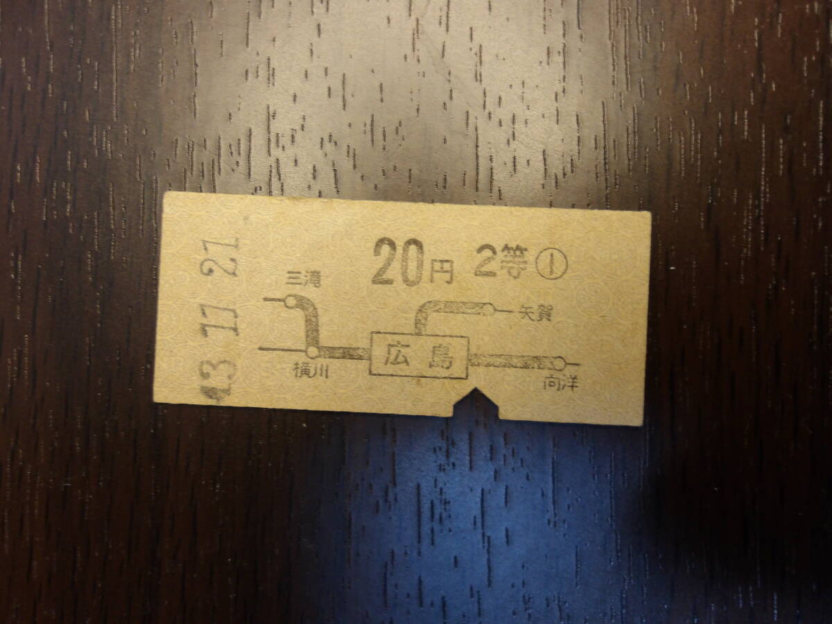 ■地図式乗車券 広島から２等20円■の画像1
