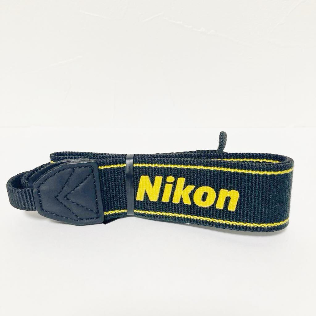 Nikon ニコン 美品 カメラストラップ 幅約3.5㎝ 黒黄色 Y0027_画像9