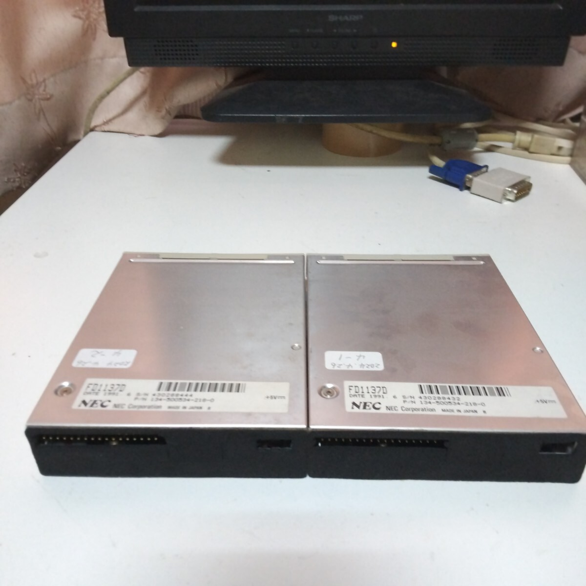 3.5インチFDD NEC FD1137D (2024.4 コンデンサ交換 動作品) 4-1 4-2 ２個有 １個4480円 ＊２個セットではありません。の画像2