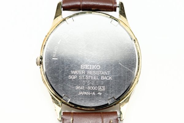 446 SEIKO TWIN QUARTZ QZ  9641-8000  セイコー ツインクォーツ シャンパン文字盤 クォーツ メンズ 腕時計の画像4