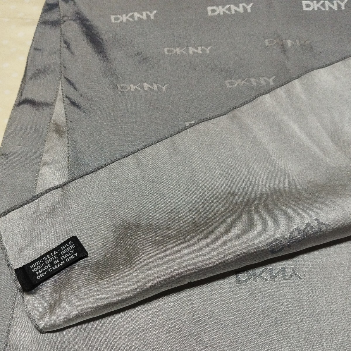 訳あり★DKNY ダナ キャラン ストール シルク100％ ロングスカーフ 約34×140cm イタリア製★送料140円～_画像4