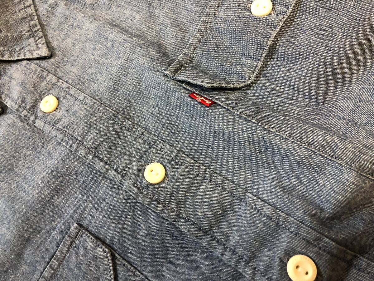 Levis(リーバイス) ポケット付き ワークデニム長袖シャツ 19587-0276 ＵＳサイズM(日本サイズ約L)の画像4
