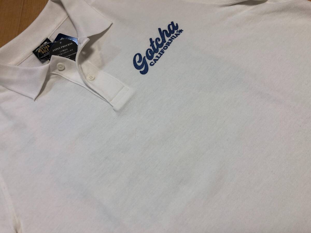 GOTCHA GOLF(ガッチャ ゴルフ) 春夏 JAPAN加工 ドライ グラデ ラメ ハイビスカス 半袖ポロシャツ 232GG1230(001)Ｌ_画像2