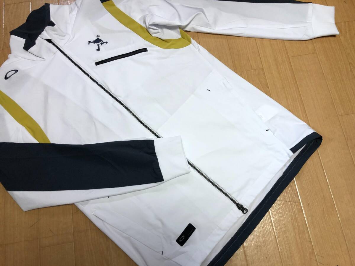 OAKLEY GOLF(オークリーゴルフ)SKULL WATER RESISTANT JACKET 2.0 撥水,ストレッチ,UPF50 フルジップジャケット FOA404234(WHITE) Ｌ_画像2