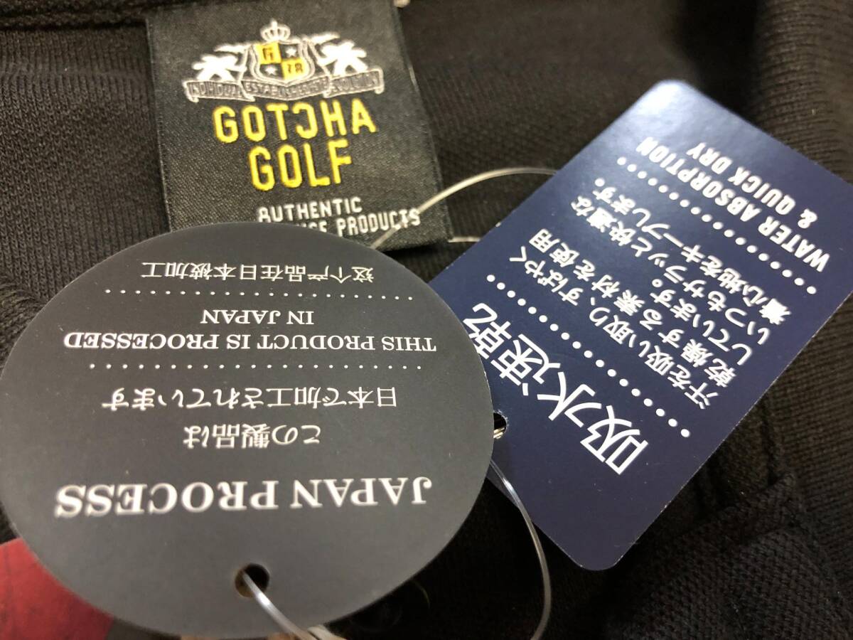 GOTCHA GOLF(ガッチャ ゴルフ) 春夏 JAPAN加工 ドライ グラデ ラメ ハイビスカス 半袖ポロシャツ 232GG1230(009)Ｌの画像4