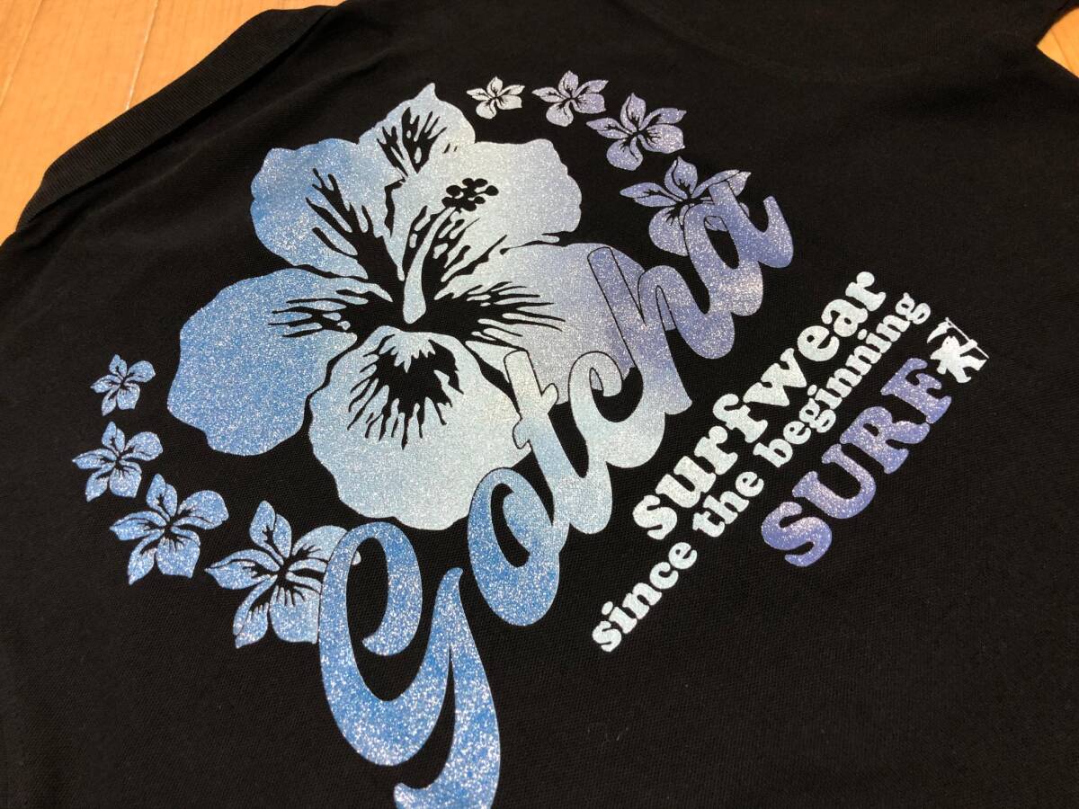 GOTCHA GOLF(ガッチャ ゴルフ) 春夏 JAPAN加工 ドライ グラデ ラメ ハイビスカス 半袖ポロシャツ 232GG1230(009)Ｌの画像5