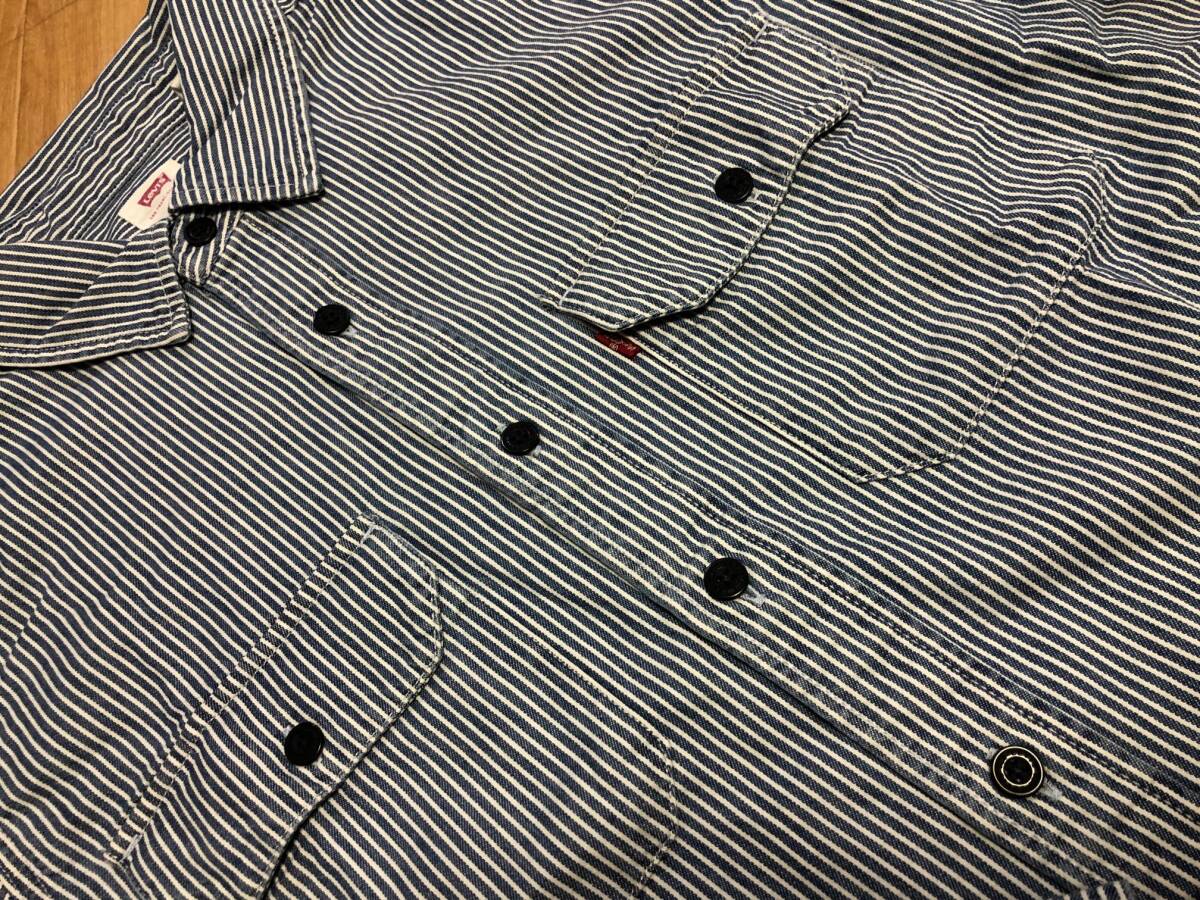 Levis(リーバイス) ポケット付き ワークデニム長袖シャツ 19587-0154 ＵＳサイズＸＬ(日本サイズ約ＸＸＬ) の画像1
