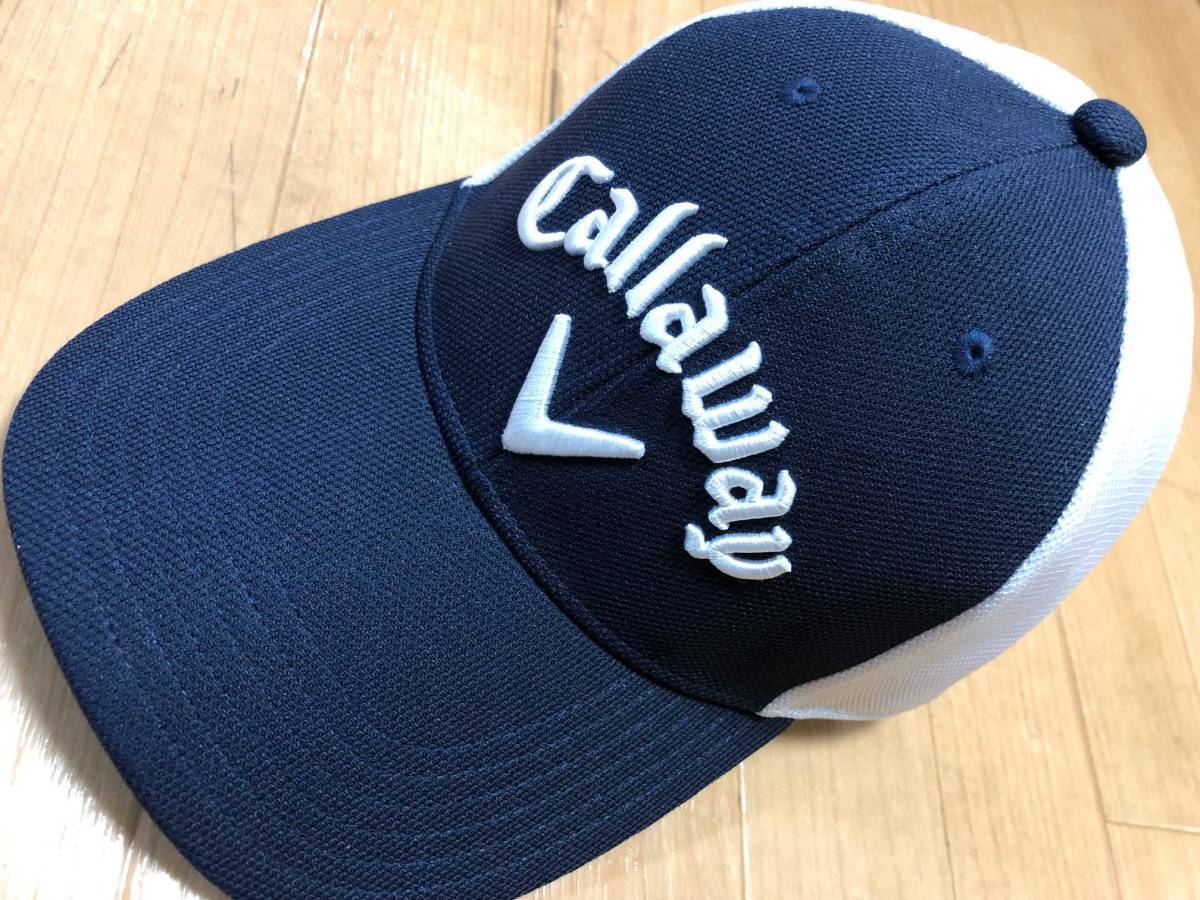 Callaway(キャロウェイ) 吸水速乾 Basic Mesh Cap キャップ C22990105 (ネイビー/ホワイト) の画像1