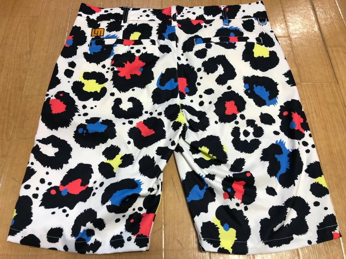 LOUDMOUTH GOLF(ラウドマウス ゴルフ) 春夏 UVカッ 総柄 ストレッチ ショートパンツ 763-302(ネオンレオパード)ＬＬ（８６）_画像2