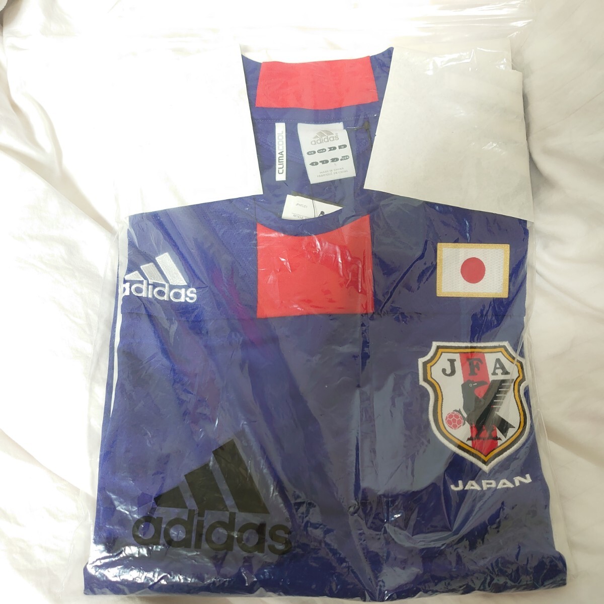 アディダス adidas サッカー日本代表 jfa ホーム レプリカユニフォーム 2010 羽根 Lサイズ 未使用の画像1