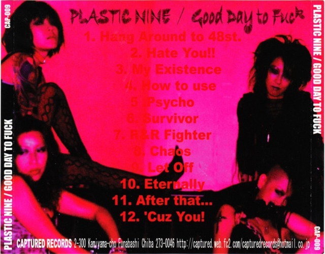 ＊中古CD PLASTIC NINE/GOOD DAY TO FUCK 2008年作品1st ガールズ・メタルパンク GAIAガイア VELVET WORM スリーパーズ GIRLSCHOOL_画像2