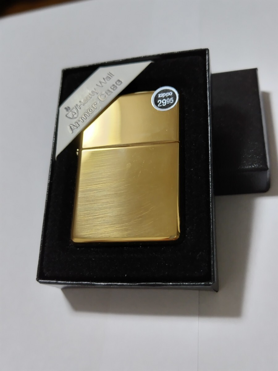 未使用 Armor Case Zippo Brass Case アーマージッポー ブラスケース #169 ハイポリッシュ 2006年製造 希少品 未開封 新品の画像2