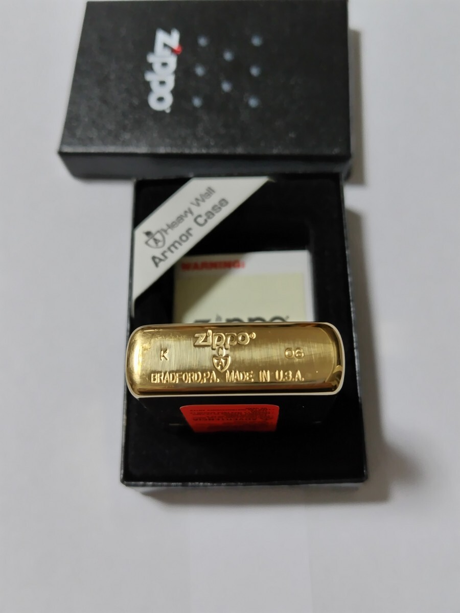 未使用 Armor Case Zippo Brass Case アーマージッポー ブラスケース #169 ハイポリッシュ 2006年製造 希少品 未開封 新品の画像5