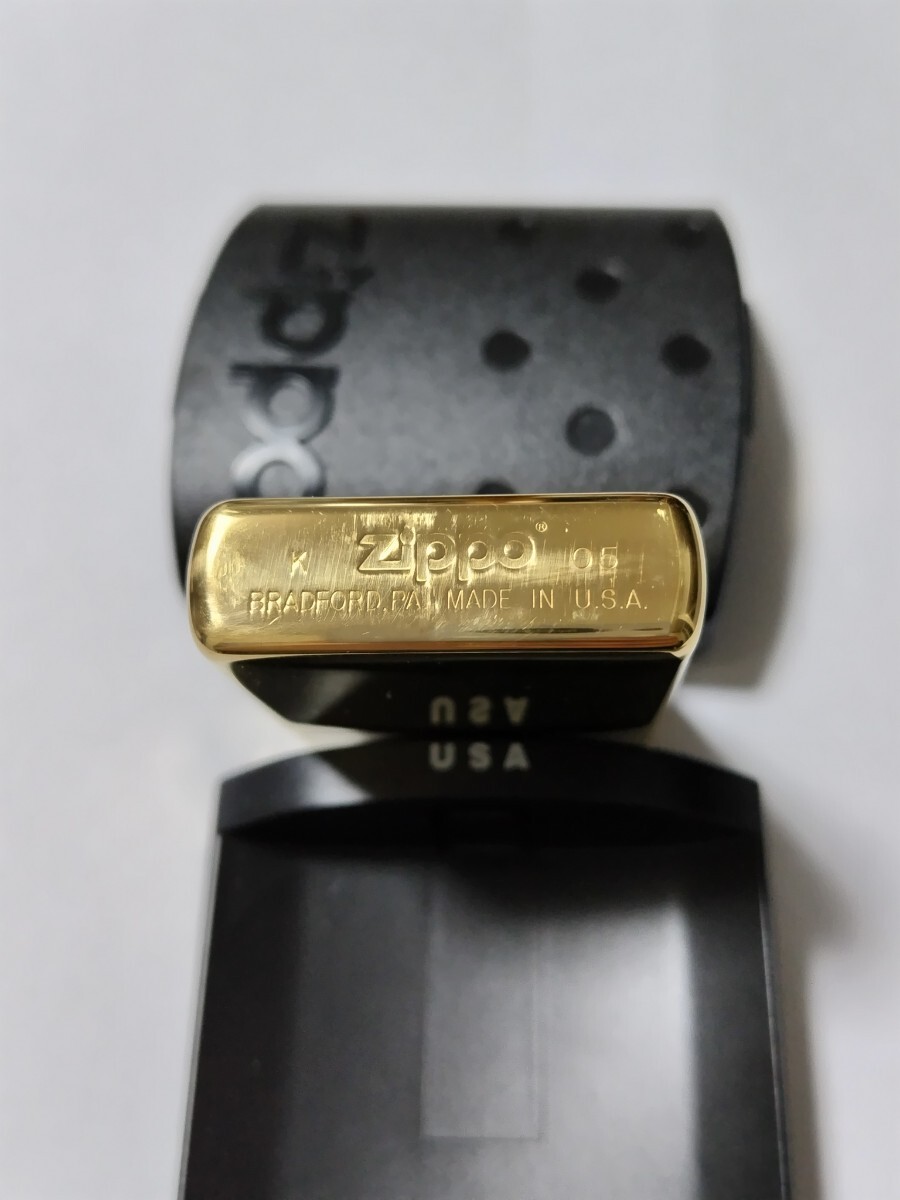 未使用品 CAMEL Zippo BRASS キャメル ジッポー ブラス ハイポリッシュ仕上げ 金色インサイドユニット 懸賞当選希少品 2005年製造の画像3