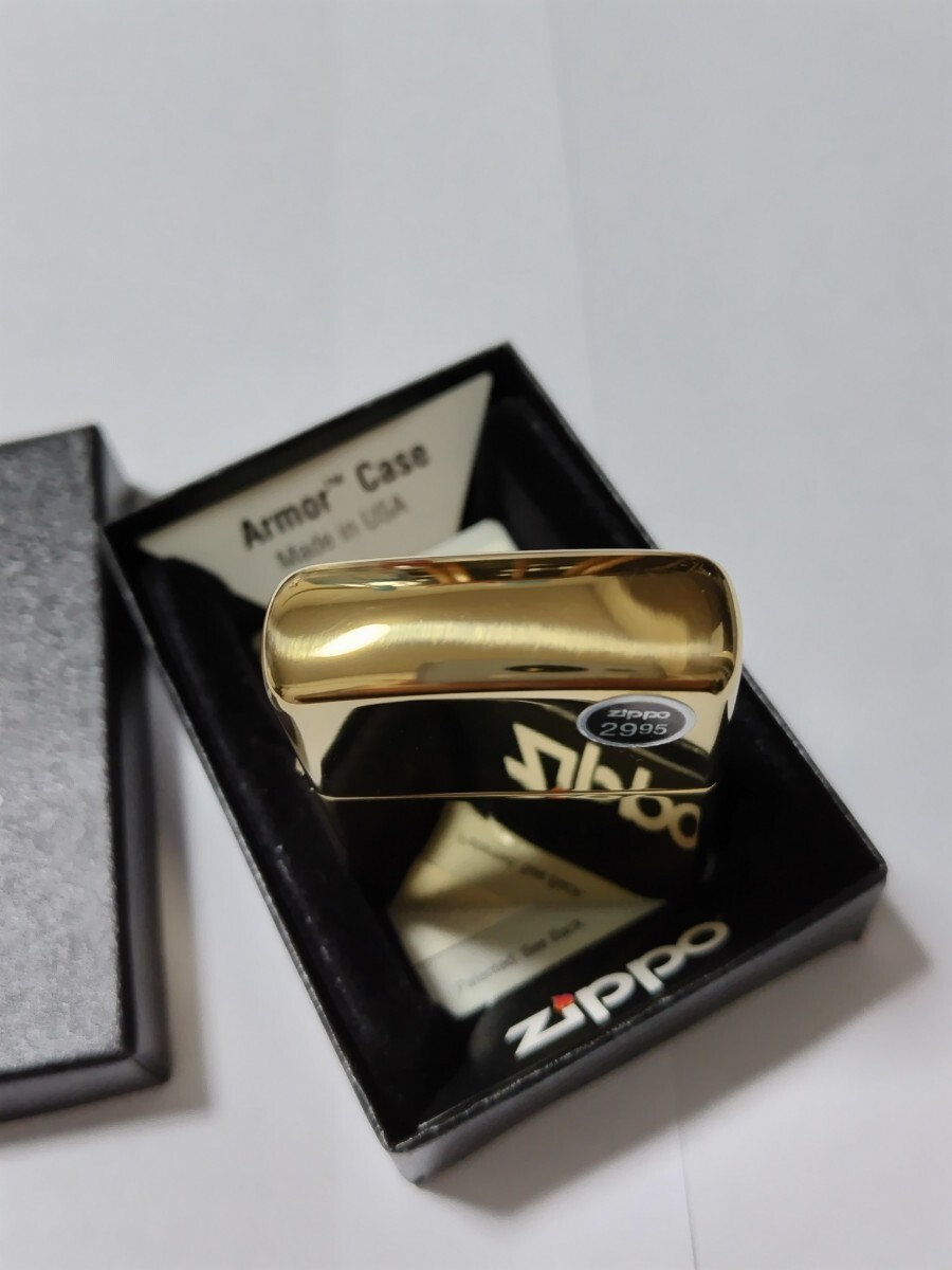 未使用品 Armor Case Zippo Brass Case アーマージッポー ブラスケース #169 ハイポリッシュ仕上げ 2011年製造 未開封 新品の画像6