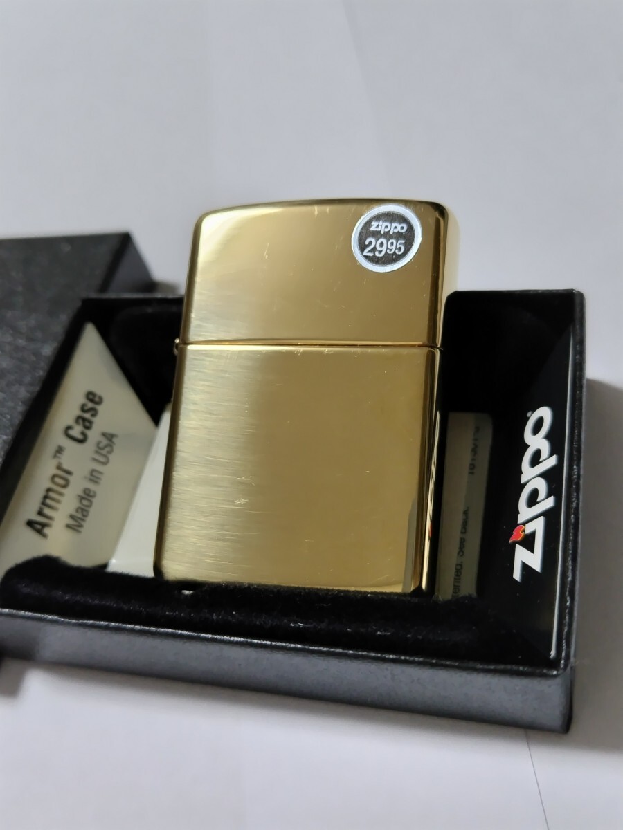 未使用品 Armor Case Zippo Brass Case アーマージッポー ブラスケース #169 ハイポリッシュ仕上げ 2011年製造 未開封 新品の画像1