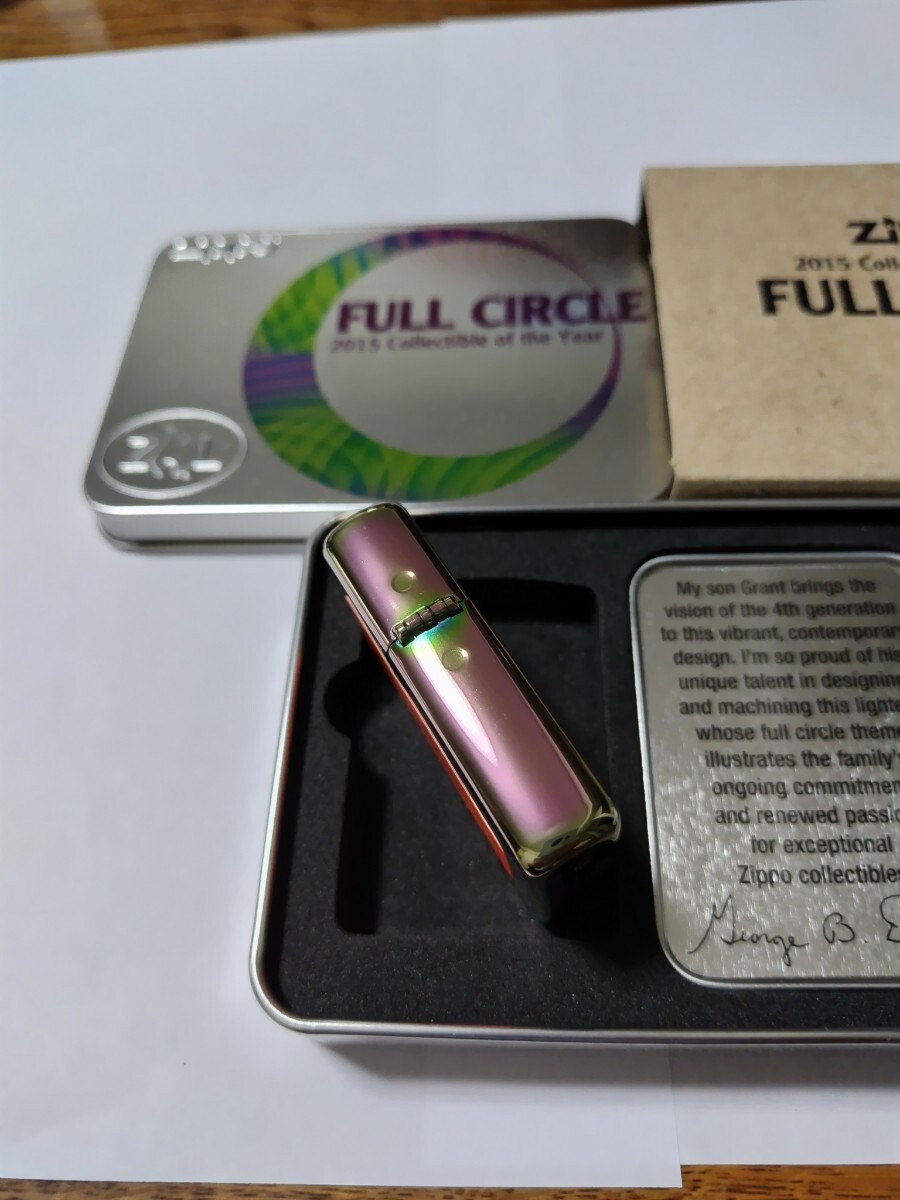 未使用品 FULL CIRCLE Zippo 2015 Collectible of the Year ARMOR CASE フルサークル アーマー ジッポー 世界12,000個限定製造品 新品の画像4