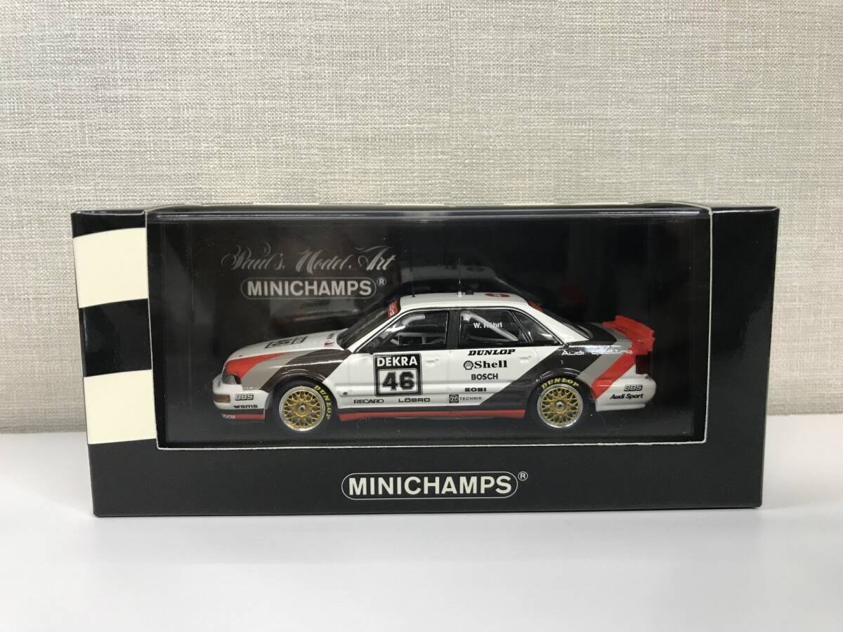 【１円スタート】1/43　ミニチャンプス アウディ V8 DTM 1990 #46 MINI CHAMPS Audi V8 DTM 400 911046 ZC_画像1