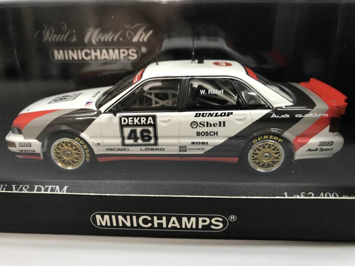 【１円スタート】1/43　ミニチャンプス アウディ V8 DTM 1990 #46 MINI CHAMPS Audi V8 DTM 400 911046 ZC_画像5
