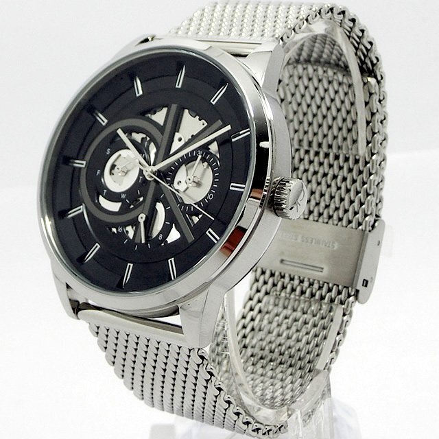 新品 付属品なし カルバンクライン メンズ 腕時計 43mm デイデイト SWISS MADE 25200213 292645 メール便可_画像2