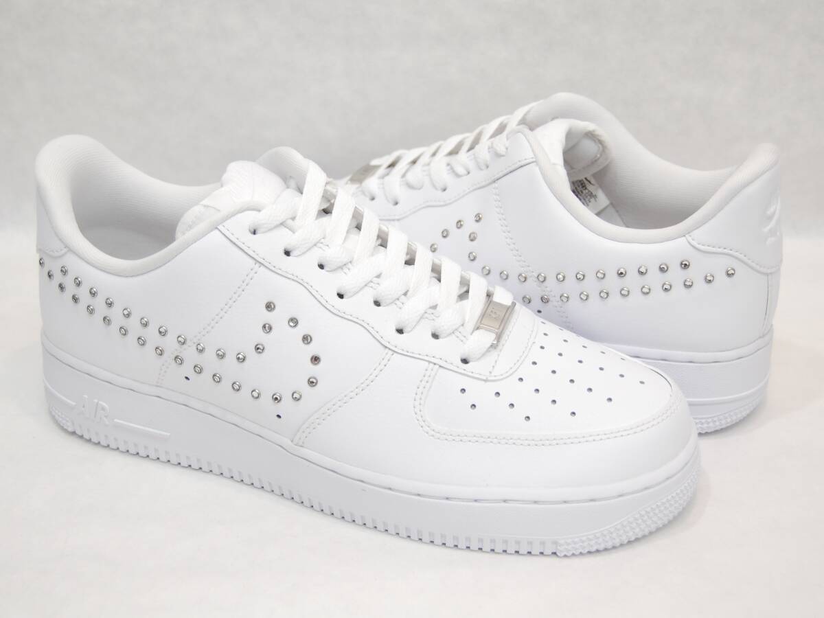 wmns air force 1 07★US7.5★検索用,エア,フォース,ワン,AF1,LOW,ロー,真っ白,オール,ホワイト,キラキラ,ラインストーン,USA,海外,限定_画像2