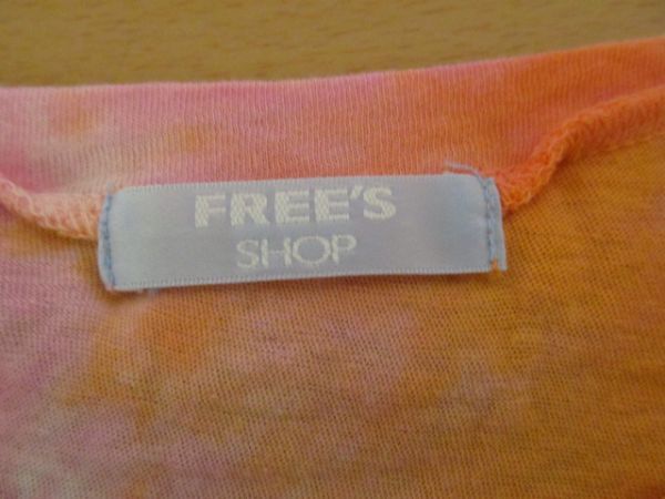(57020)フリーズショップ　FREE'S SHOP　レディース　コットン　タイダイ　タンクトップ　チュニック　オレンジ×ピンク　M　_カラー　オレンジ×ピンク
