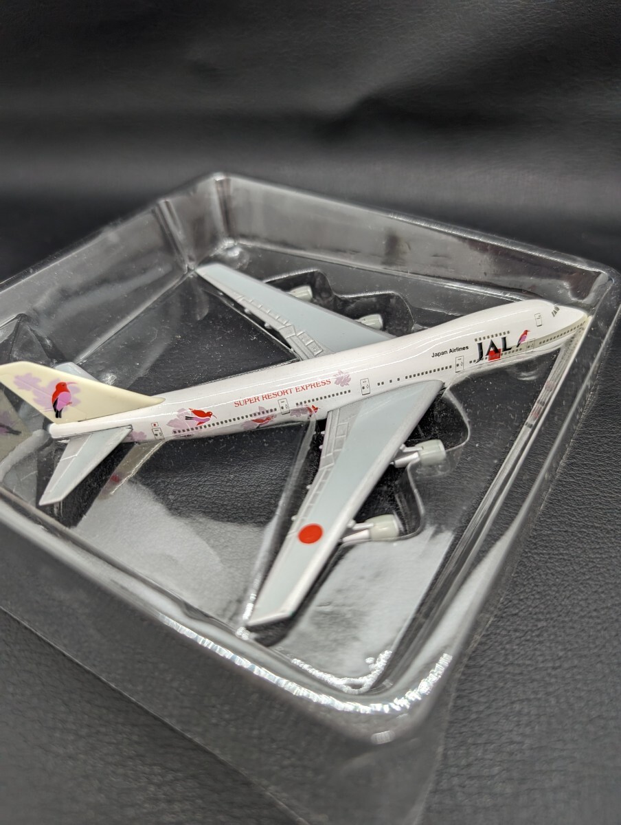 未使用 美品 保管品【herpa JAL Japan Airlines Boeing 747-200 SUPER RESORT EXPRESS 1：500】ヘルパ 日本航空 ボーイング 飛行機 模型の画像4