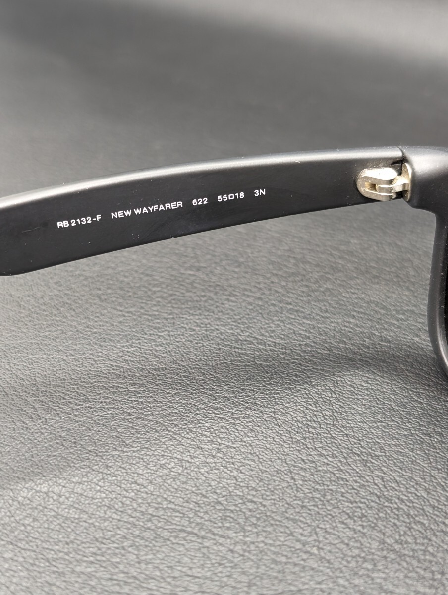  прекрасный товар [Ray Ban RB2132-F 622 55*18 3N NEW WAYFARER солнцезащитные очки ] RayBan Wayfarer черный чёрный серия бренд аксессуары принадлежности 
