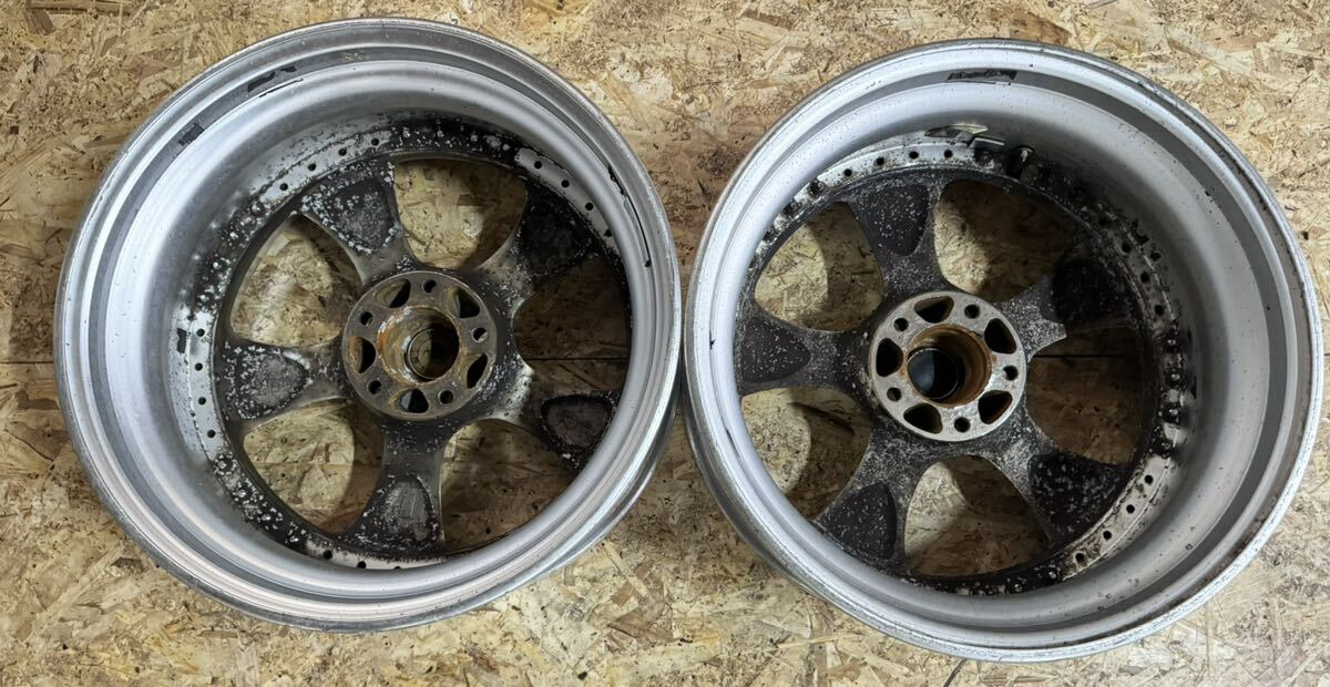 [ rare!]WORK VS-KF 18 -inch 9.5J+15 PCD114.3 5 hole 5H deep rim that time thing out of print plating doli lack Silvia Skyline JZX100 Soarer 