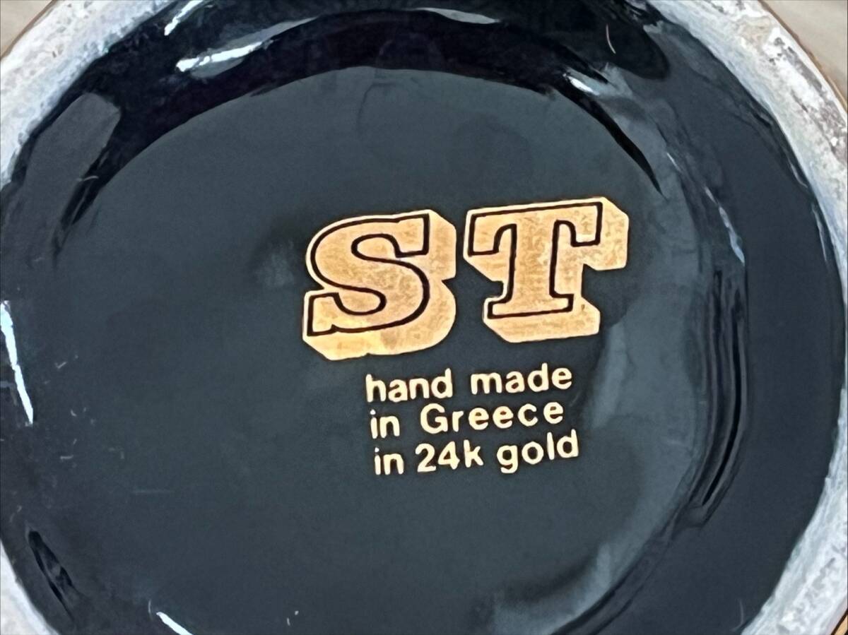 ☆★3346　ギリシャ　アンティーク　花瓶　ST hand made in Greece in 24K gold　自宅保管品★☆_画像10