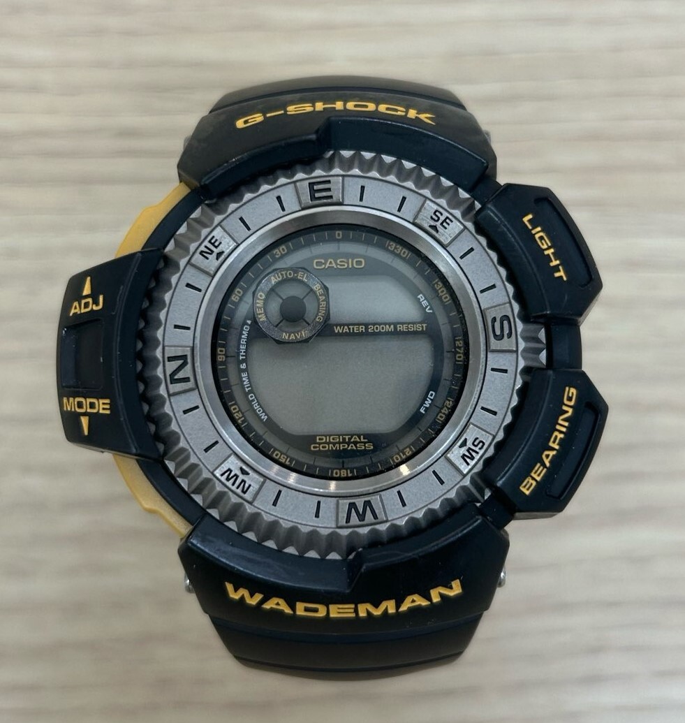 ☆3542 ジャンク品 カシオ DW9800 G-SHOCK(ジーショック) WADEMAN メンズ腕時計 ブラック  現状保管品☆の画像1