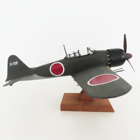 K03 完成品 塗装済み Woody JOE ウッディジョー 1/24 零式艦上戦闘機 零戦 ゼロ戦 木製模型 全長約378㎜_画像4