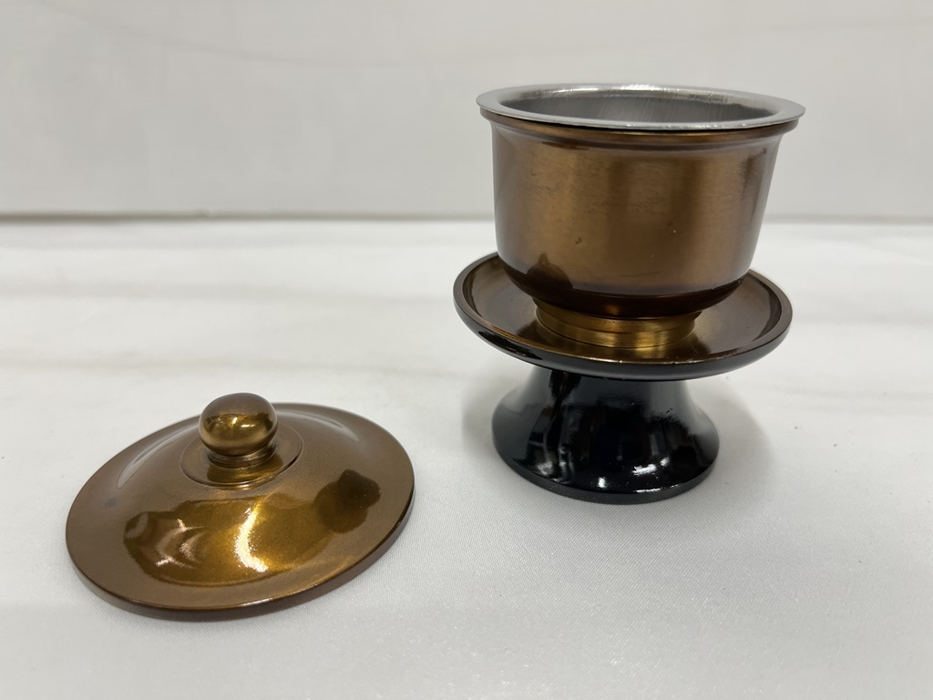 川本仏壇店「茶湯器/落し付/真鍮製/色付」高さ約8.4cm/寺院仏具/浄土宗/真言宗/曹洞宗/天台宗/川本仏_画像9