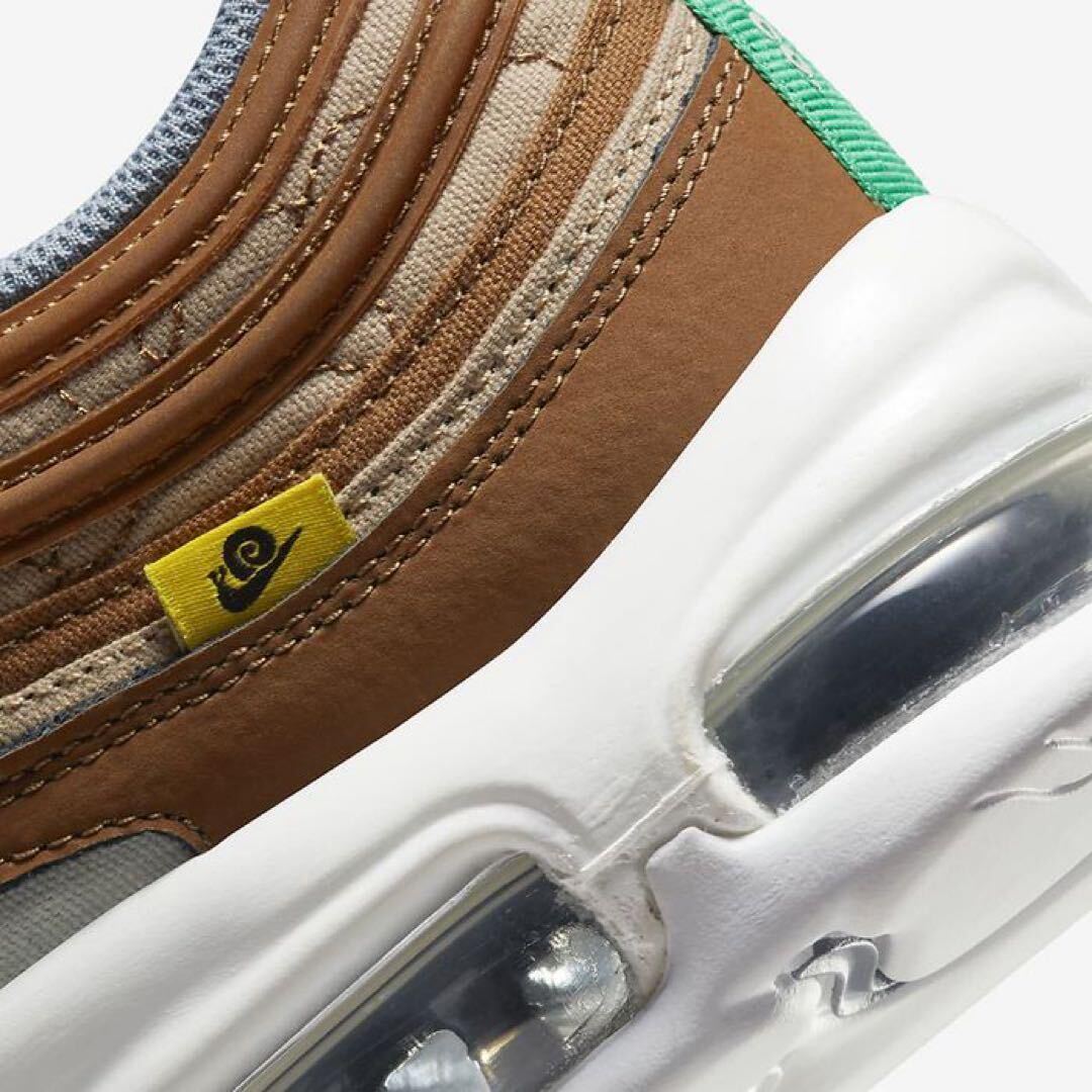 1円〜 新品 正規品 27.5cm NIKE AIR MAX 97 SE 27cm ムービング スニーカー エア マックス 97 シューズ ブラウン 定番 ランニング 箱無し_画像8