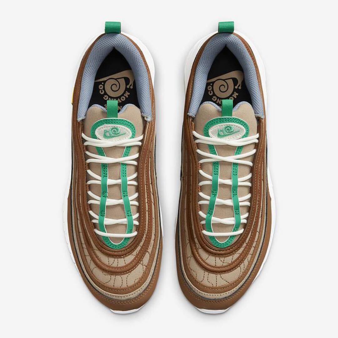 1円〜 新品 正規品 29cm NIKE AIR MAX 97 SE ムービング スニーカー エア マックス 97 シューズ ブラウン グリーン 定番 ランニング 箱無し