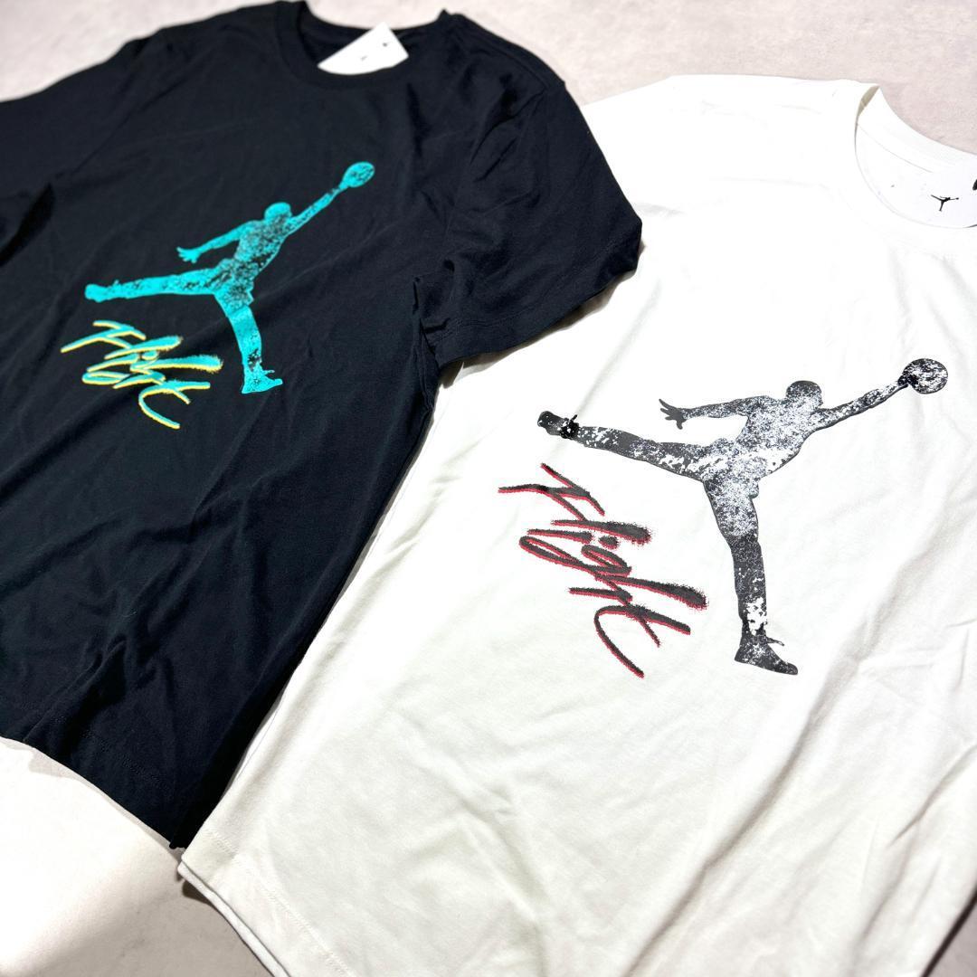 新品 XLsize ナイキ ジョーダン 半袖 Tシャツ 2枚セット 黒 白 NIKE JORDAN JAMPMAN ジャンプマン バスケットボール トレーニング ジム_画像6