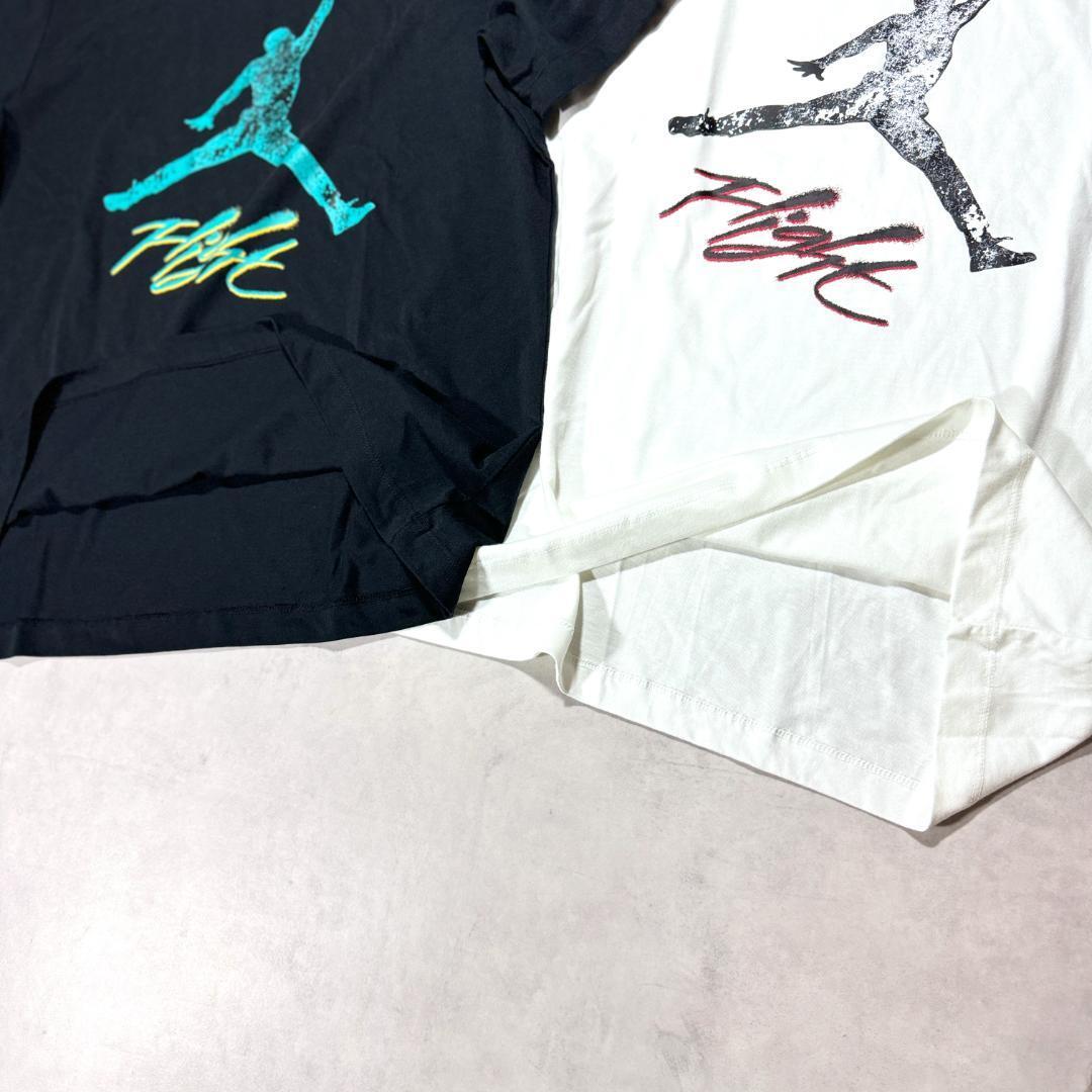 新品 XLsize ナイキ ジョーダン 半袖 Tシャツ 2枚セット 黒 白 NIKE JORDAN JAMPMAN ジャンプマン バスケットボール トレーニング ジム_画像7