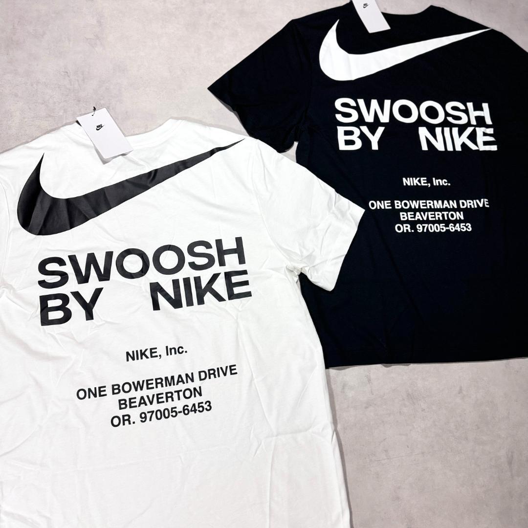 新品 XLsize ナイキ 半袖 Tシャツ 2枚セット 人気 プリント ロゴ まとめ 白 黒 ビッグロゴ スウッシュ SWOOSH BY NIKE スポーツ ジム 服の画像4