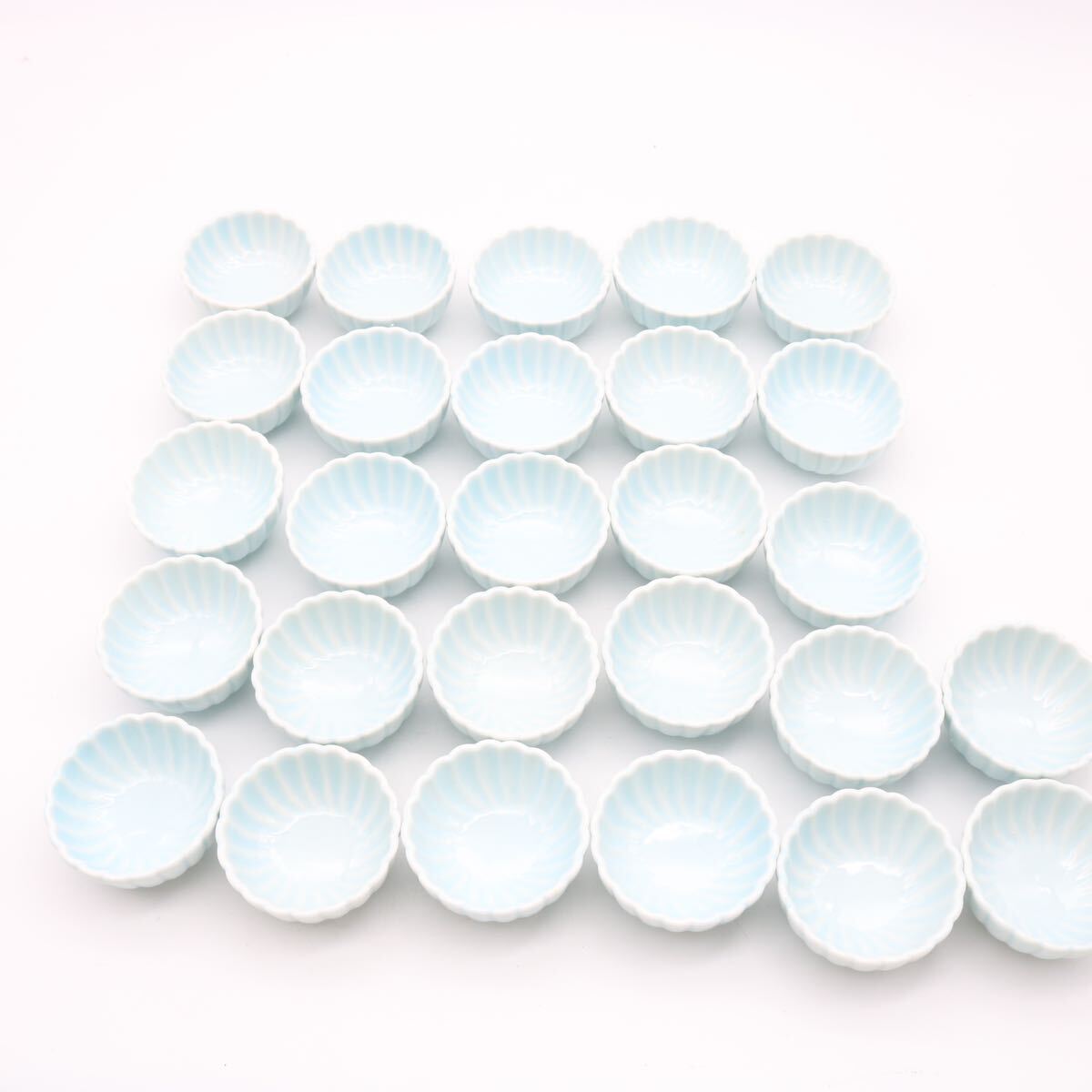 料亭 旅館 懐石料理 業務用食器 珍味入 小付 豆鉢 青磁 29個セット 和食器 陶器 の画像4