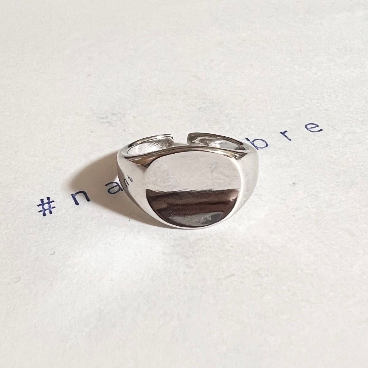 シルバーリング 925 銀 シグネット 丸型 ノーマル シンプル 韓国 指輪①