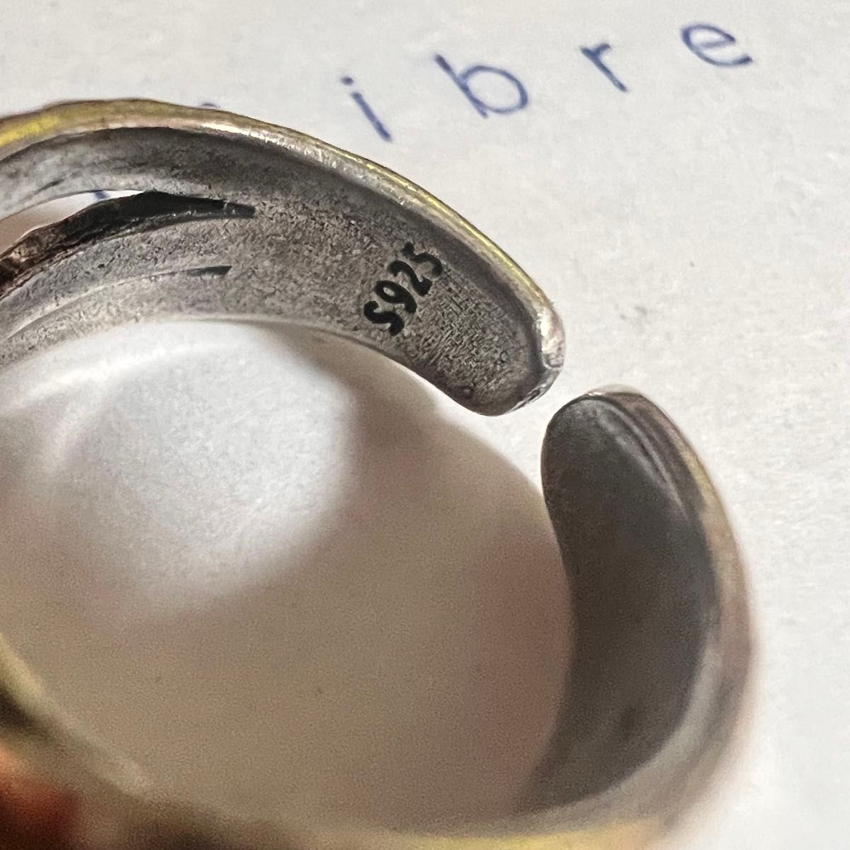 シルバーリング 925 銀 トリプルライン 凸凹 フリーリング 韓国 指輪②