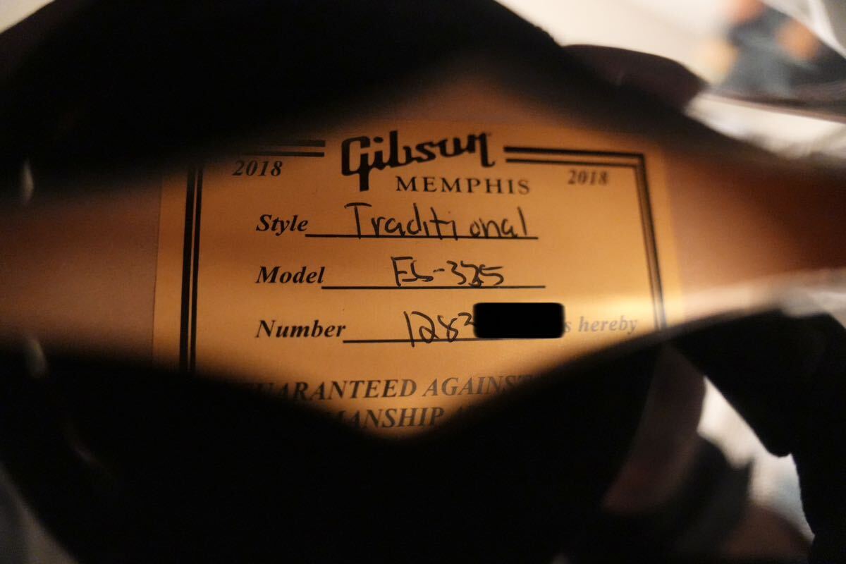 Gibson es335 トラディショナル 2018年 ebony エレキギター Traditional メンフィス ギブソンの画像9
