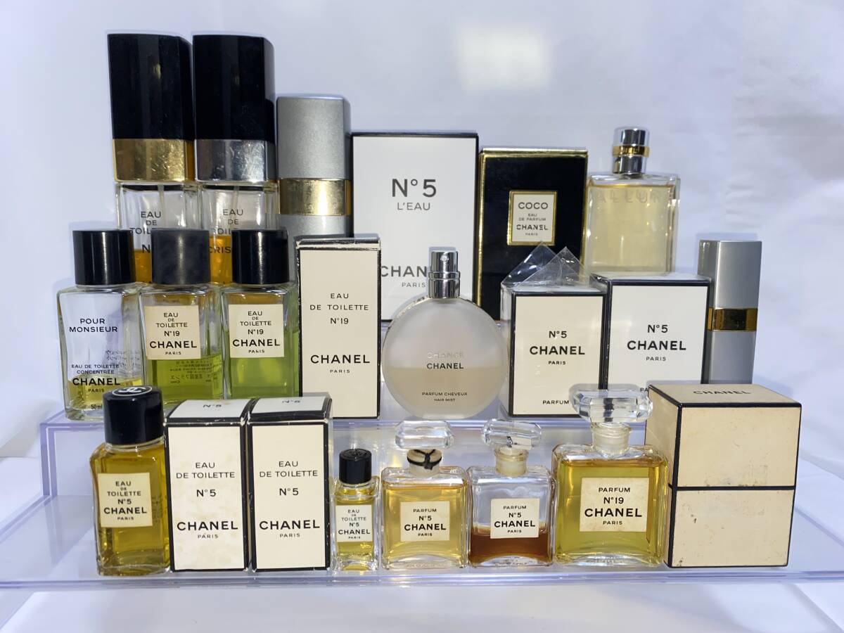 未開封あり シャネル ＣＨＡＮＥＬ Ｎ°５、Ｎ°１９、アリュール、チャンス、ココ、クリスタル、プールムッシュウ 香水２２点セットの画像2