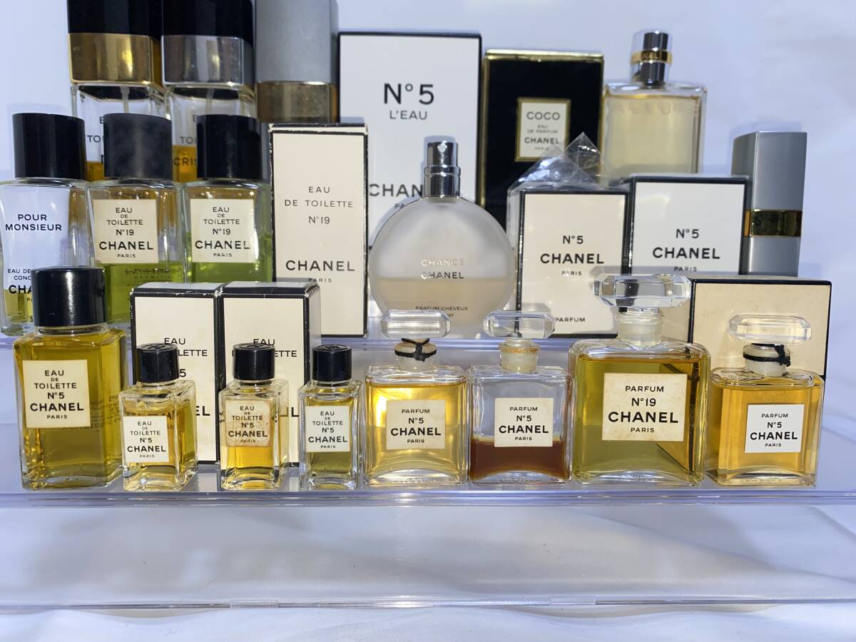 未開封あり シャネル ＣＨＡＮＥＬ Ｎ°５、Ｎ°１９、アリュール、チャンス、ココ、クリスタル、プールムッシュウ 香水２２点セットの画像5