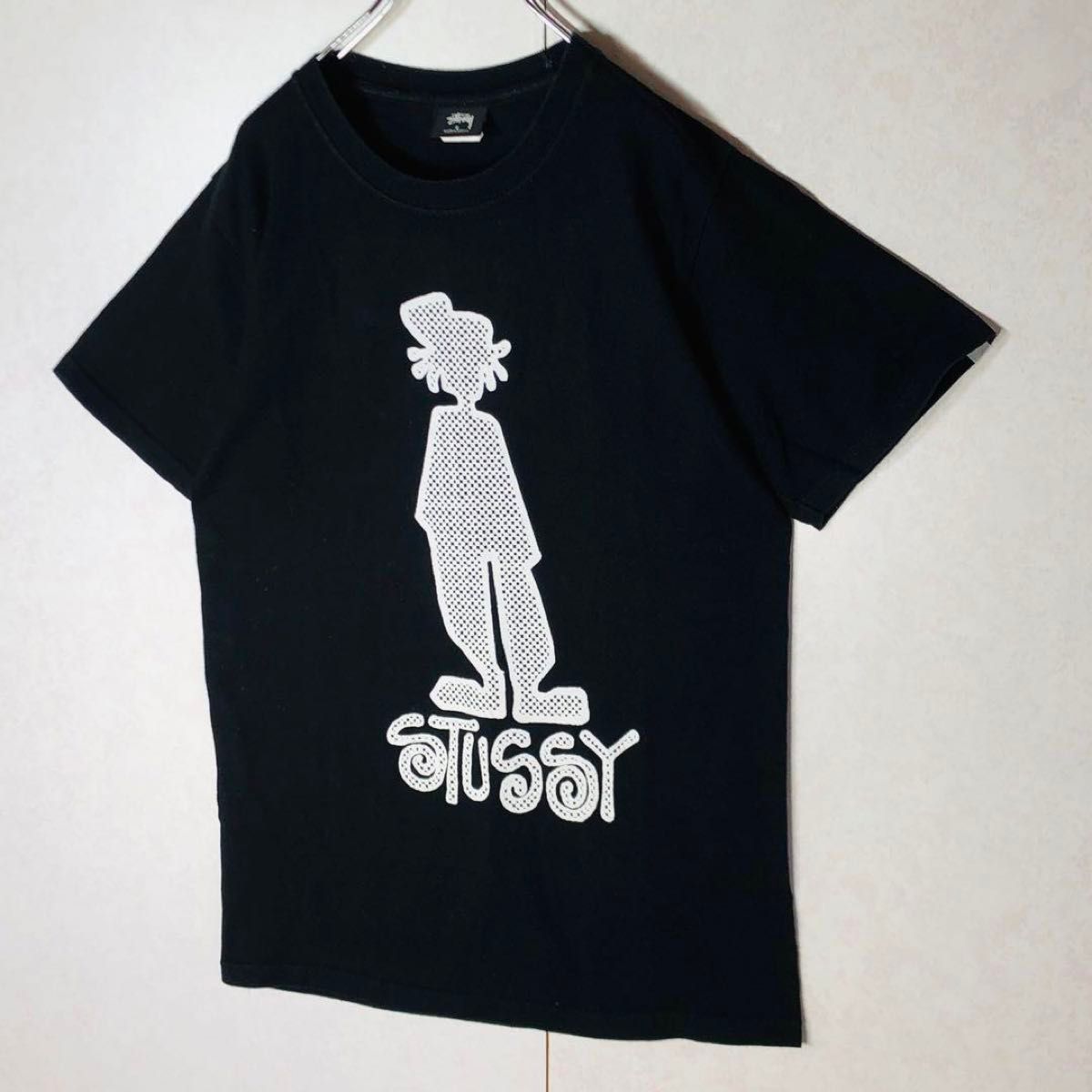 【希少デザイン】ステューシー シャドーマン プリントデカロゴ Tシャツ 入手困難