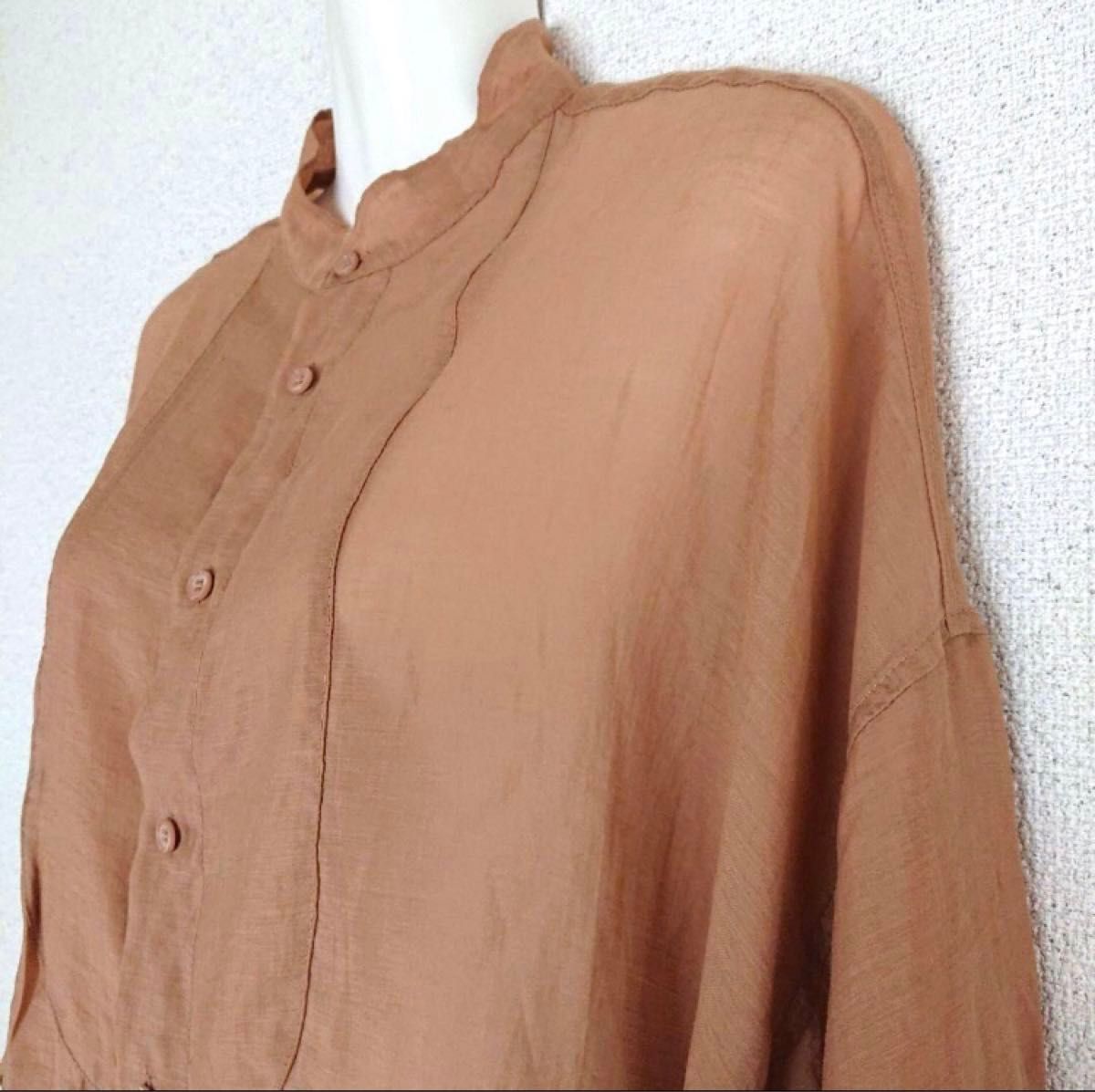 ●バースデイルーム●Birthday room シアー 薄手 長袖 シャツ ゆったり 体型カバー M